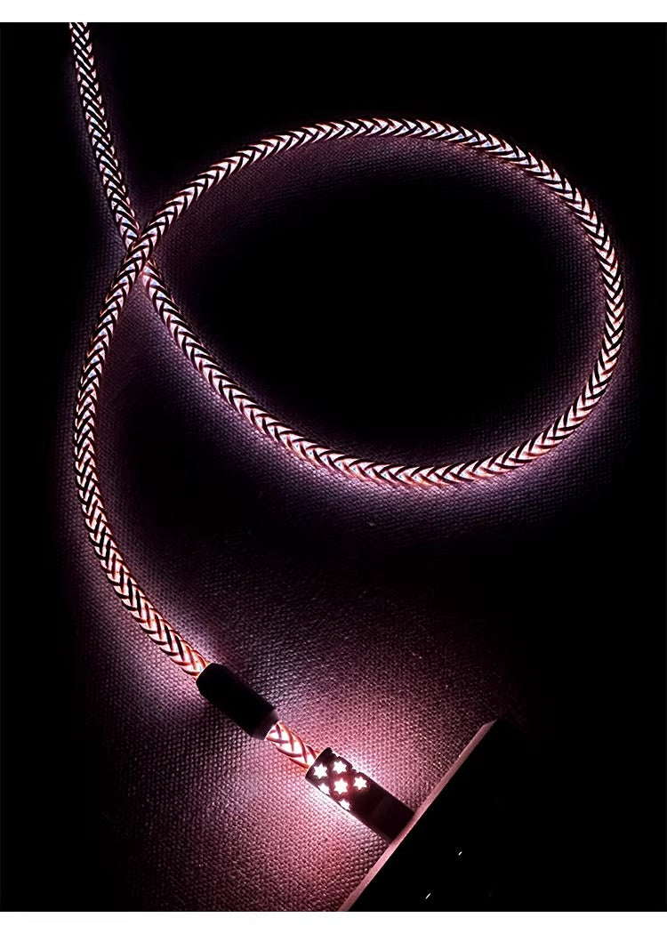 Basic overall luminous single-crystal copper mechanical keyboard customized manual data cable, luminous data cable