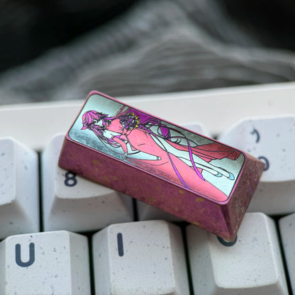 Mechanical keyboard 108% full-size keyboard, PAD keypad number area,+/Enter key, vertical 2U titanium alloy personalized key cap Collection, animation game cultural creative products, mechanical keyboard decorative key cap