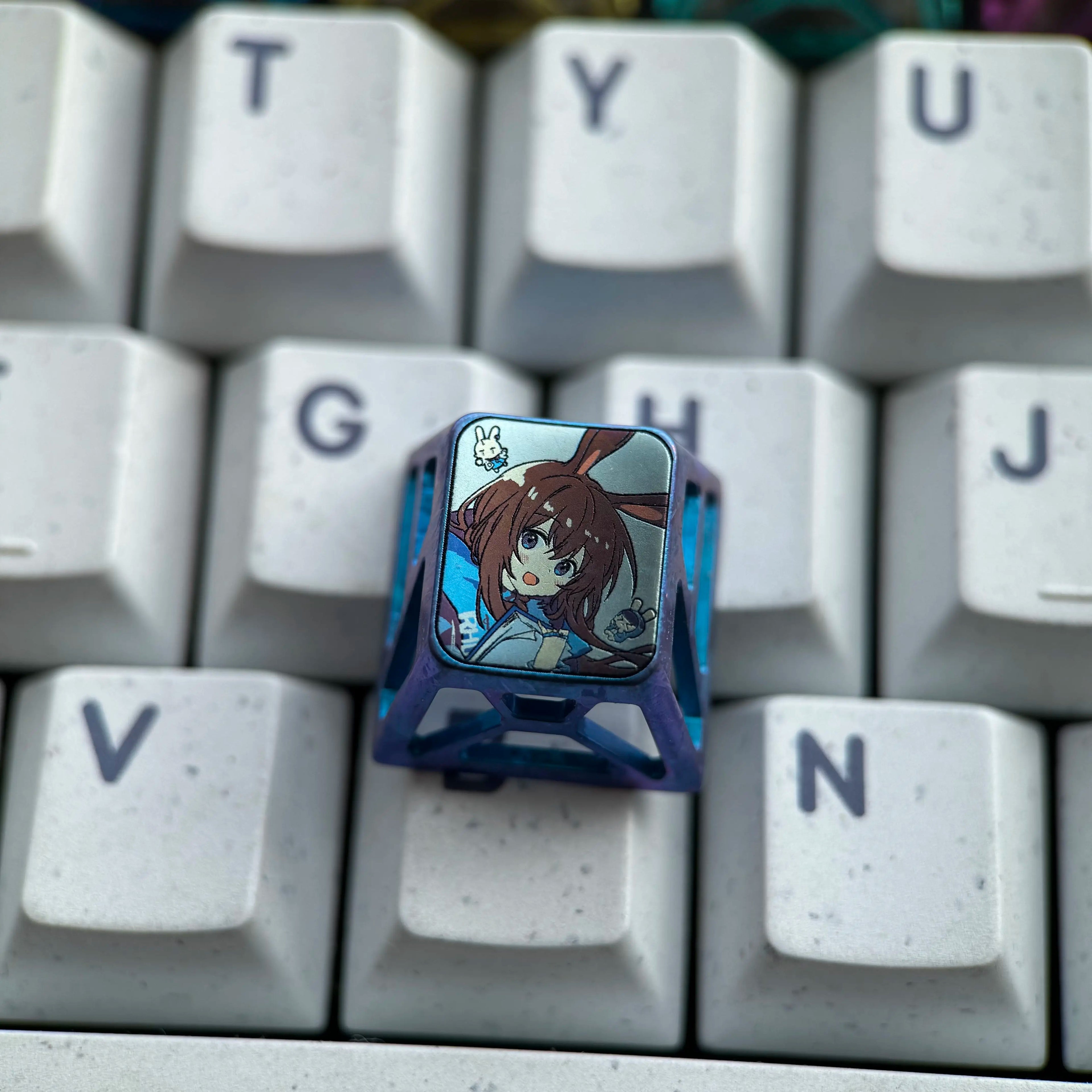 Titanium alloy 1U hollow titanium alloy personalized keycap collection, customizable, anime and game culture creative personalized keycaps. Mechanical keyboard decorative keycaps