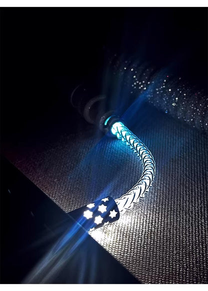 Flash drill three-stage aviation plug custom data cable mechanical keyboard luminous cable supports 8k