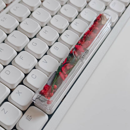Natural Plant Specimen Eternal Flower Series, Lofree, 6.25U Crystal drops of glue Spacebar, Art Decorative Keycaps.