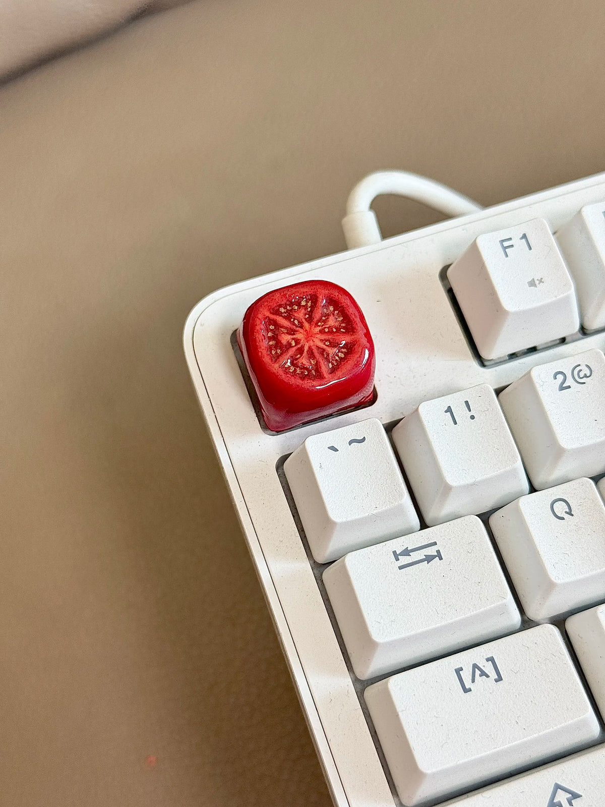 Simulated fruit series keycaps, handmade personalized keycaps made of soft clay material, mechanical keyboard creatively decorated keycaps