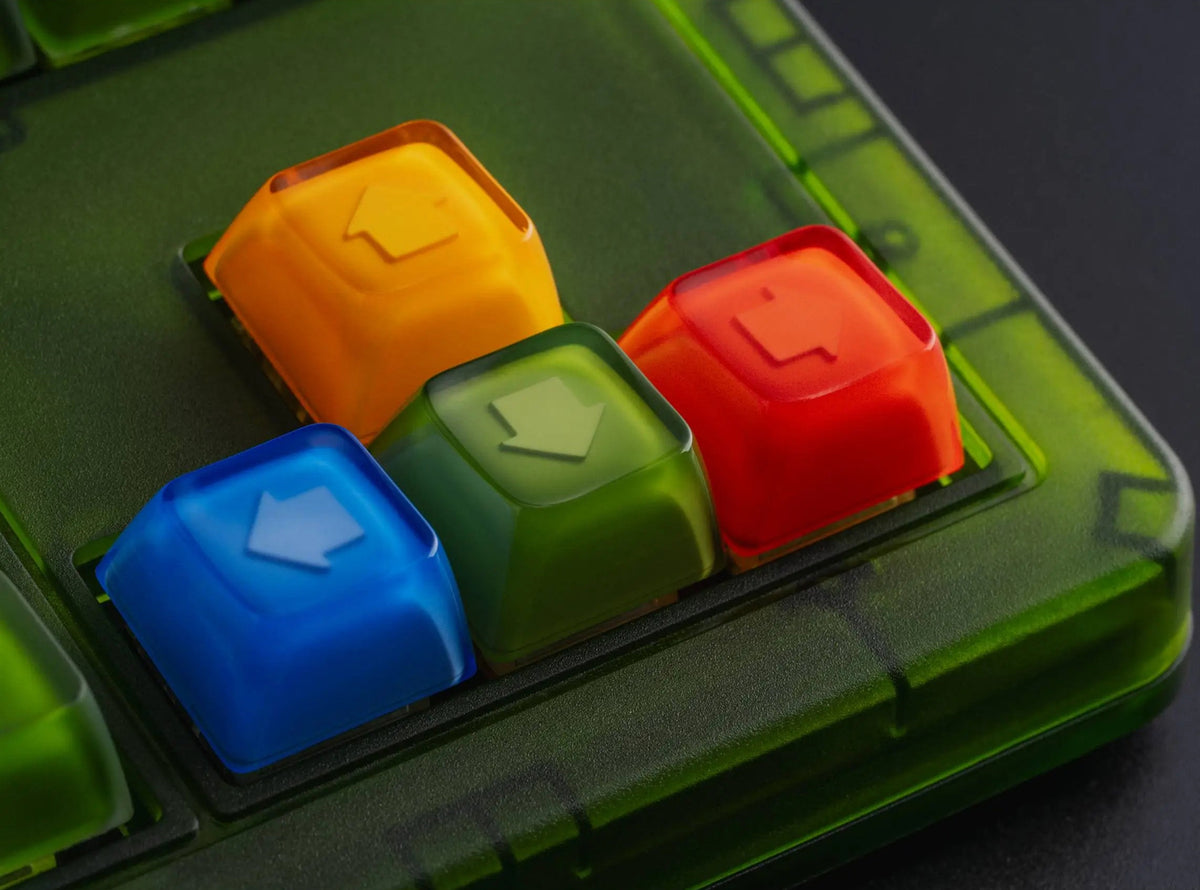Rainbow jelly keycaps, colored arrow crystal resin personalized keycaps, cultural and creative PC desktop cultural keyboard matching, mechanical keyboard decorative keycaps