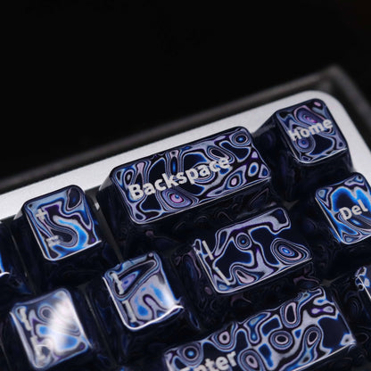 Blue Whirlpool Lacquer, Handcrafted Ceramic Decorative Keycap Paint Craftsmanship Customization Keycap Original Factory Height Keycap