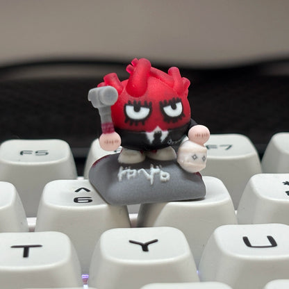 Dorohedoro Cute Keyboard Keycaps Resin Decor Personalized Doll Desktop Keyboard with Artistic Keycaps