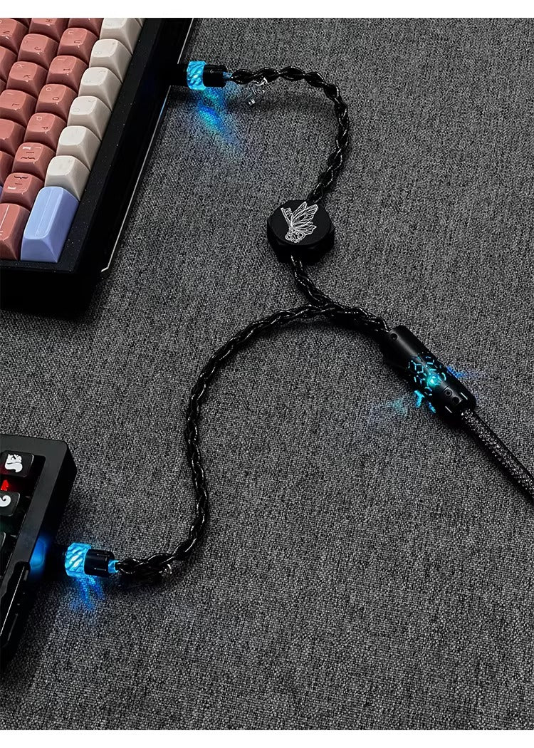 Independent induction magnetic switch light, one to two dual Type-C, 8k gaming cable, keyboard customization, manual data cable