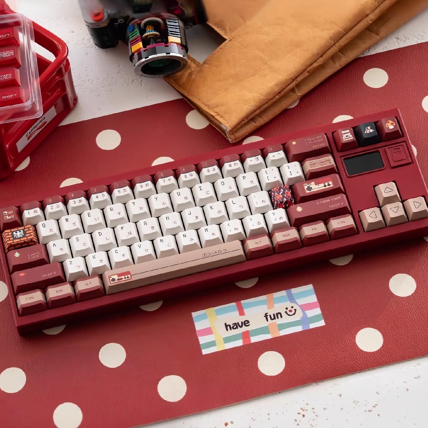 Family Computer, Nintendo Entertainment System theme, customized keycap set with PBT+PC sublimation technology, FC keycap set