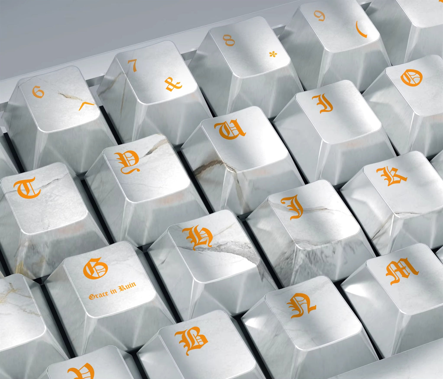 Notre Dame Cathedral theme, PBT material personalized keycap set, church window glass creative cultural decoration keycaps, suitable for 61/64/68/75/84/87/104 key mechanical keyboards