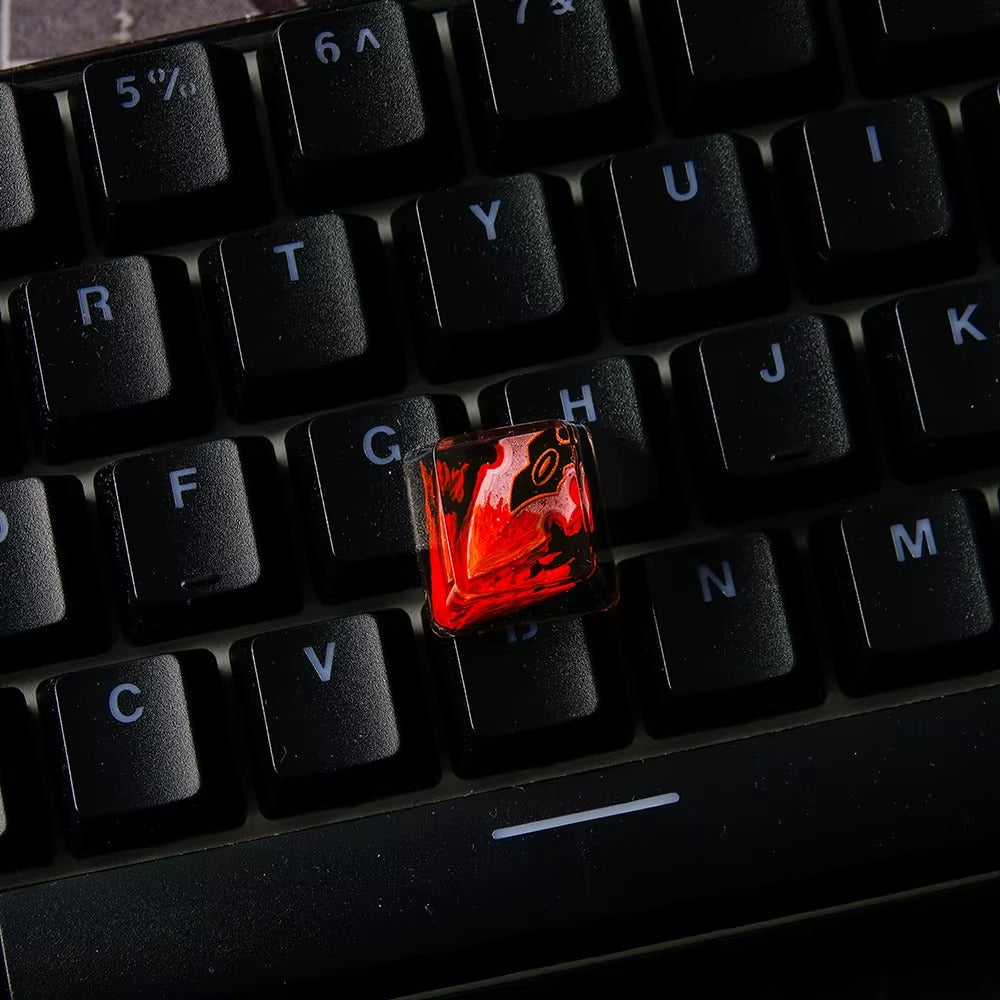World of Warcraft series, warrior skill themed crystal resin artisankeycaps, game culture creative peripheral resin decorative keycaps