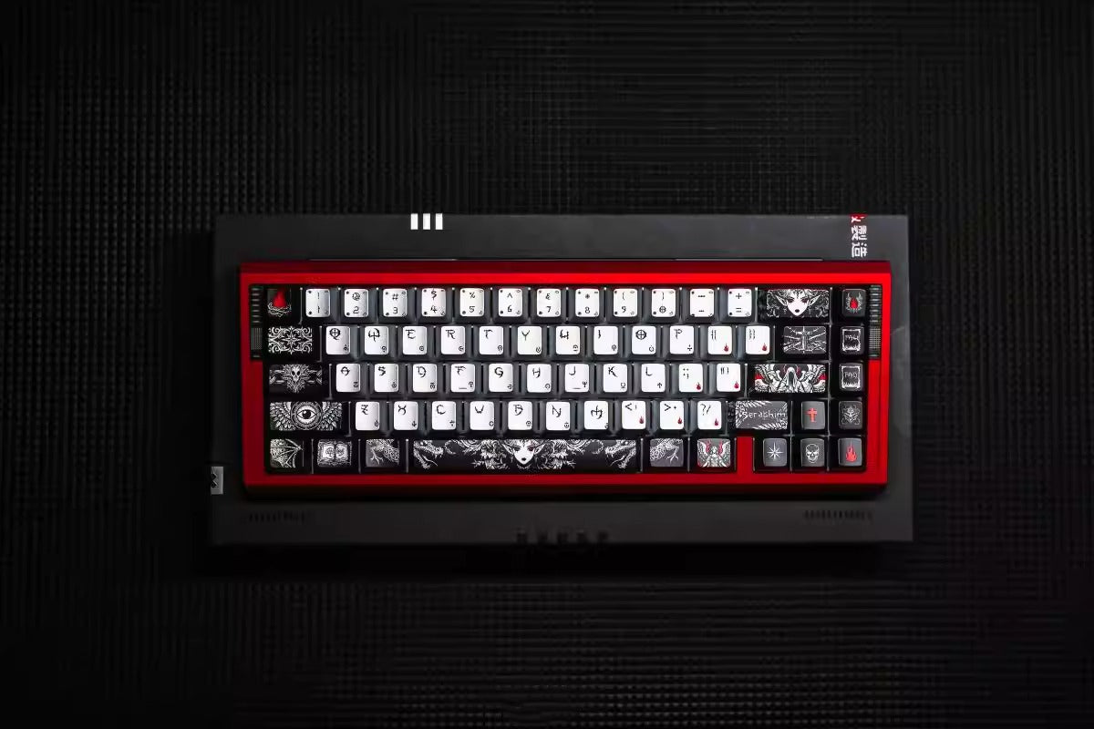 Fallen Angel Theme Design Keycap Metal Paint Pearl Paint Craftsmanship PBT Material Original Factory High Heat Sublimation Craftsmanship High Beauty Customization Personalized Keycap Set