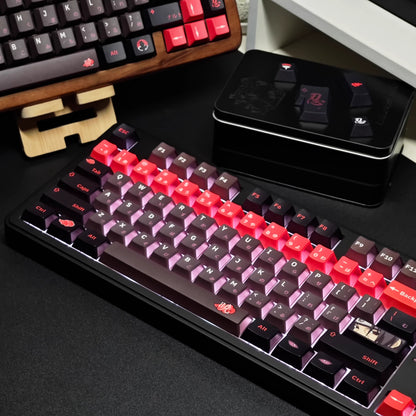 Naruto series, Akatsuki themed keycaps, Uchiha Itachi, Sharingan, PBT+PC material anime culture peripheral decoration keycap set