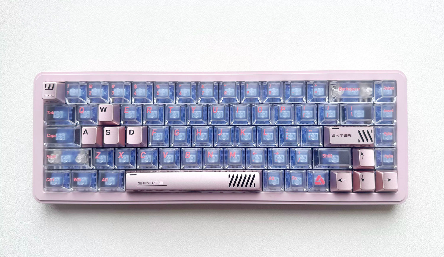 Aluminum alloy hollow design, anodized corrosion-resistant, WASD/directional keys, mechanical keyboard metal replacement set, keyboard decorative keycaps