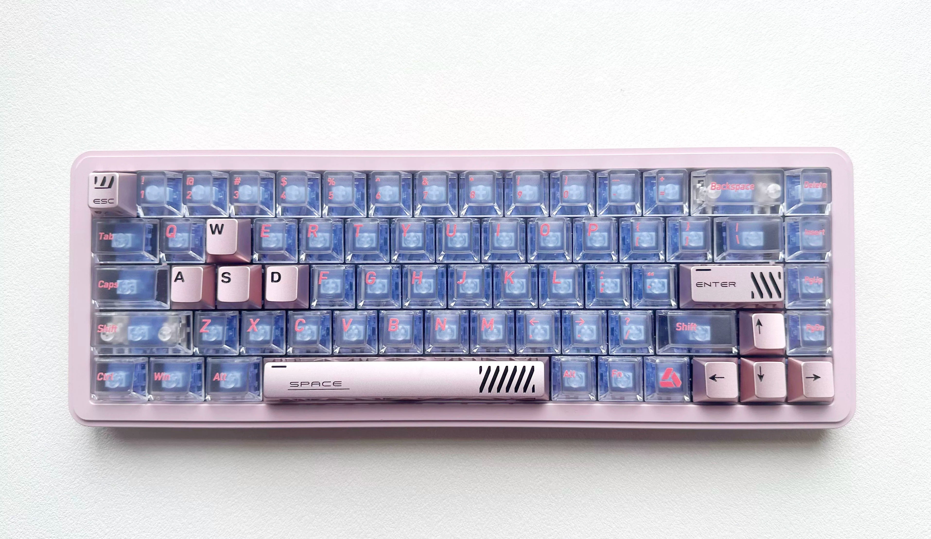 Aluminum alloy hollow design, anodized corrosion-resistant, WASD/directional keys, mechanical keyboard metal replacement set, keyboard decorative keycaps
