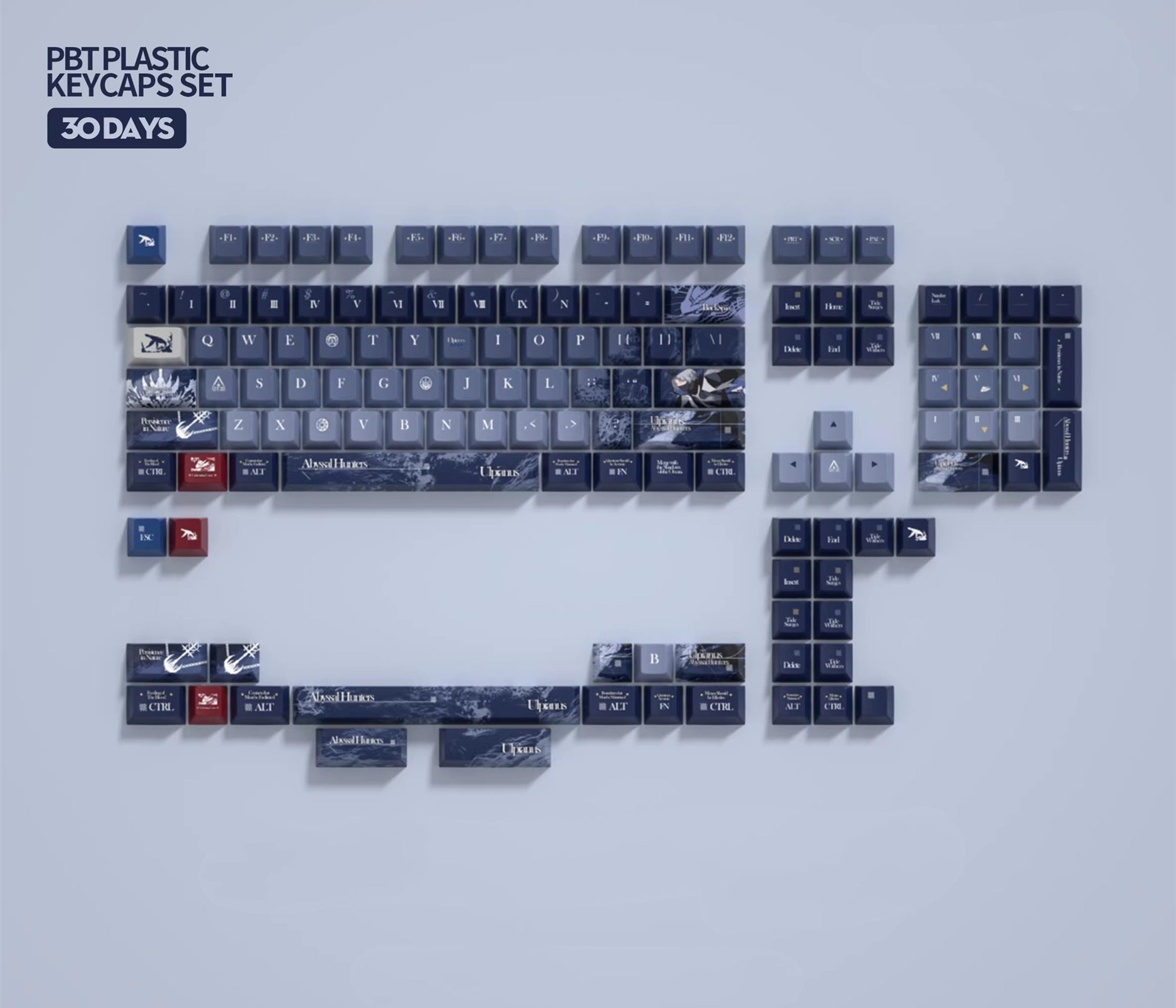 Arknights series,Ulpianus theme, custom set personalized keycap series, PBT material, compatible with 61/64/68/75/84/87/104 mechanical keyboard keycap set