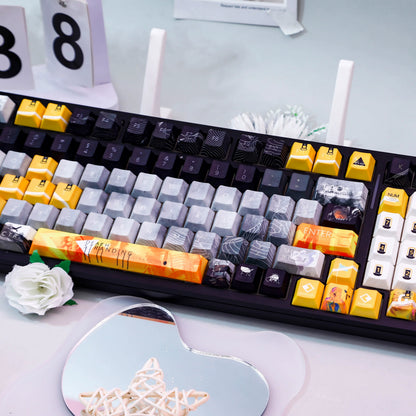 Death Stranding theme, PBT material personalized keycap set, anime keycap culture peripheral mechanical keyboard decoration keycaps， Compatible with 61/64/68/75/84/87/104 key mechanical keyboard keycap set