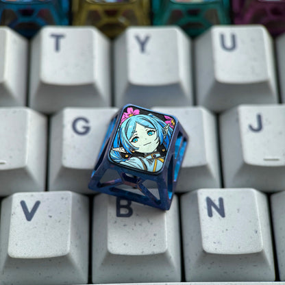 Titanium alloy 1U hollow titanium alloy personalized keycap collection, customizable, anime and game culture creative personalized keycaps. Mechanical keyboard decorative keycaps