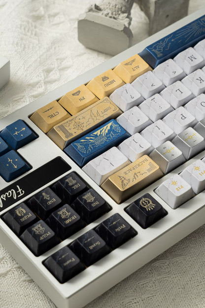 Thor Odinson/The God of Thunder  PBT material personalized keycap set, mechanical keyboard replacement decorative keycaps, Science fiction mythology themed keycaps compatible with 61/64/68/75/84/87/104 key mechanical keyboards