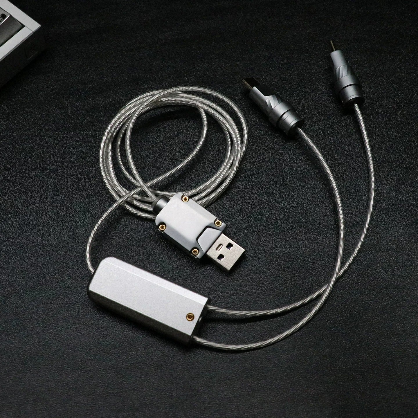 Fine silver flexible wire aviation plug wire, keyboard cable 8K keyboard custom data cable, Handmade data cable for mechanical keyboard, customized keyboard cable