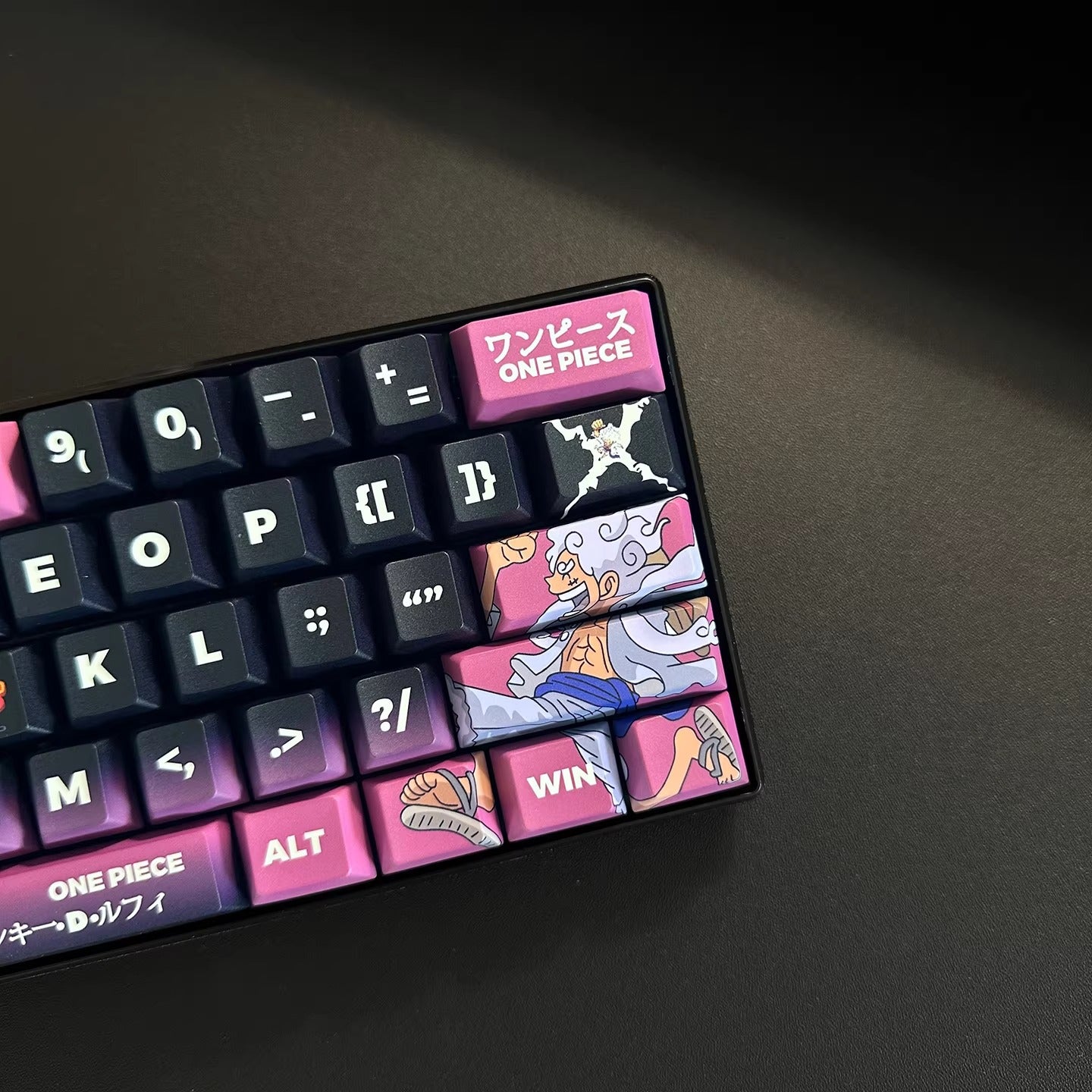 One Piece series keyboard keycap set, Nika Luffy theme, PBT material sublimation process, mechanical keyboard decoration keycap set