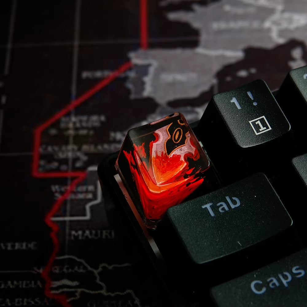 World of Warcraft series, warrior skill themed crystal resin artisankeycaps, game culture creative peripheral resin decorative keycaps