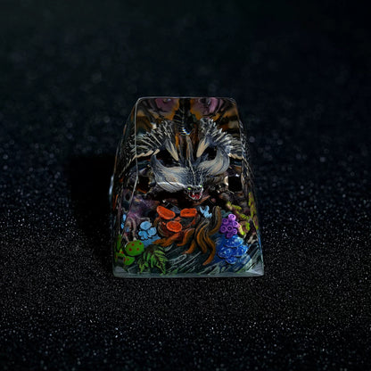 Monster Hunter, Nergigante, 1U crystal resin personalized keycaps, anime, gaming, cultural and creative peripheral products, mechanical keyboard decoration keycaps