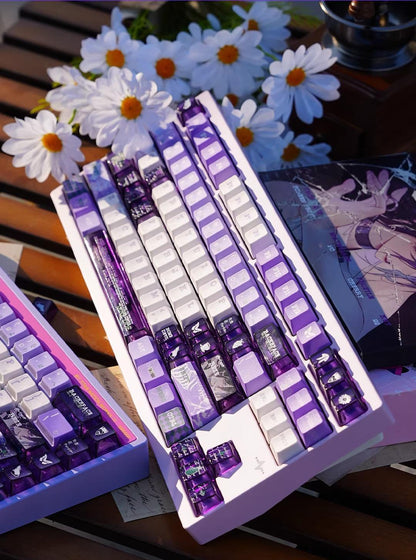 Chainsaw Man series, Reze theme, PBT+PC， Personalized keycap set with sublimation technology