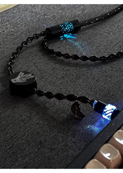Independent induction magnetic switch light, one to two dual Type-C, 8k gaming cable, keyboard customization, manual data cable