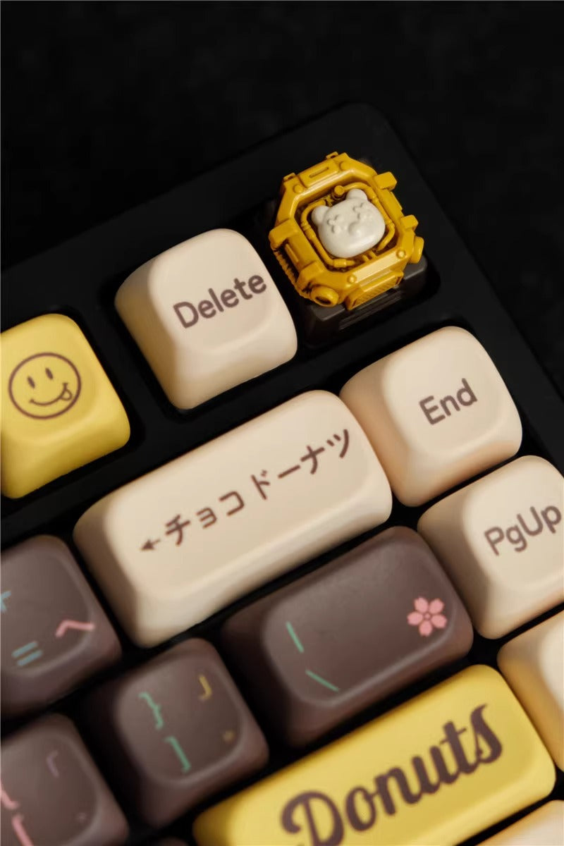 Space capsule themed design, personalized keycap, mechanical keyboard decoration, keycap resin coating, cute and cool mechanical style, mecha style keycap.