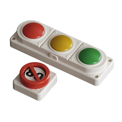 Retro traffic light design, personalized keycaps made of metal material for traffic signals, creative cultural decorative keycaps