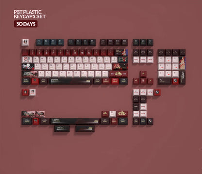 Arknights series,Lappland the Decadenza theme, custom set personalized keycap series, PBT material, compatible with 61/64/68/75/84/87/104 mechanical keyboard keycap set