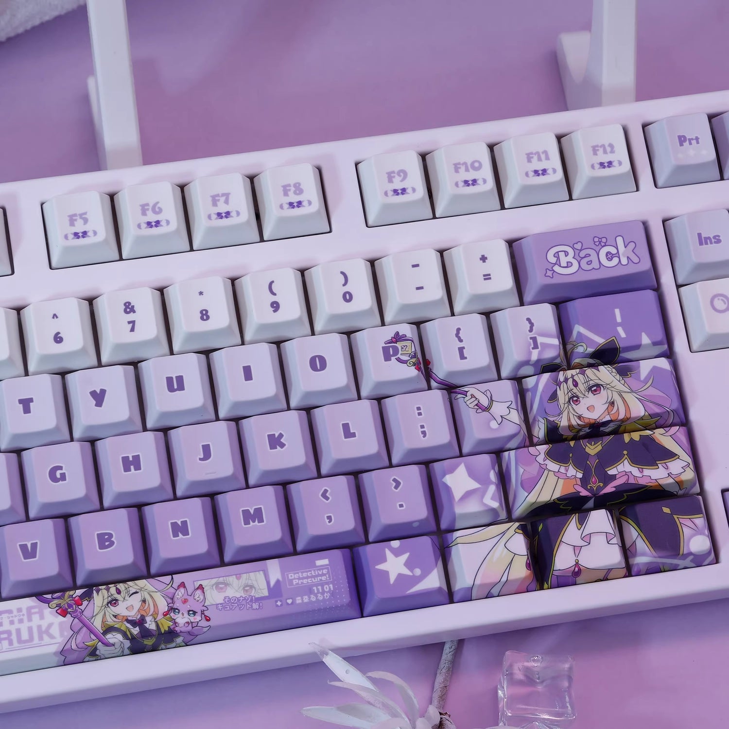 Star Detective Precure! Cure Arcana Shadow Theme Design Keycap, Decorative Keycap Set PBT anime Animation Keycap Mechanical Keyboard Personalized Keycap