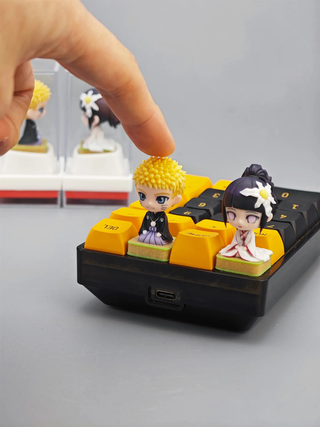 Naruto theme, Multi colored resin printed personalized keycaps, non fading cartoon resin decorative keycaps, mechanical keyboard artistic creative keycaps