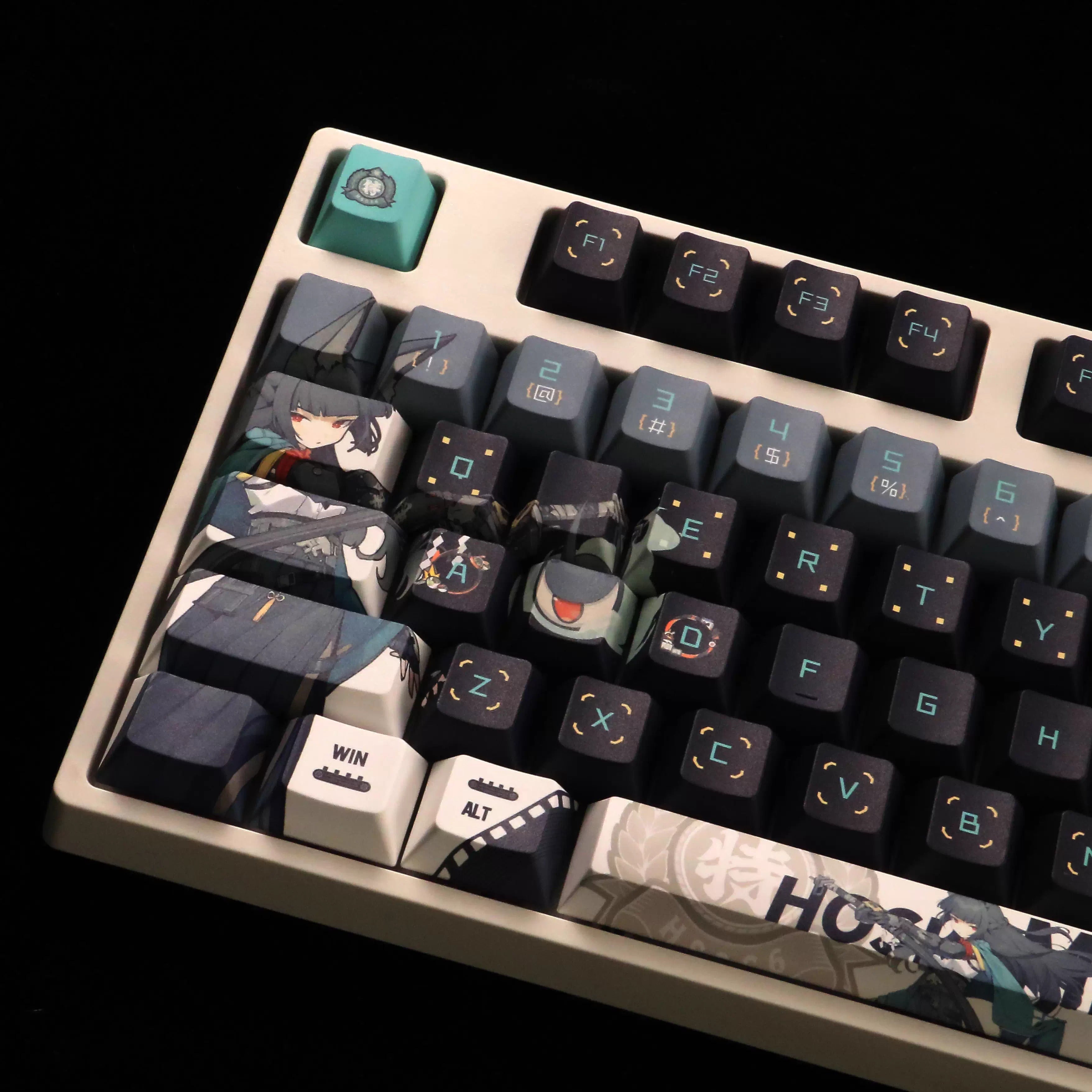 Zenless Zone Zero series, Hoshimi Miyabi theme, PBT material personalized keycap set, anime keycap culture peripheral mechanical keyboard decoration keycaps