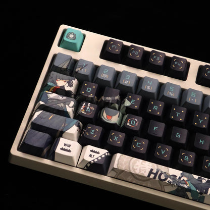 Zenless Zone Zero series, Hoshimi Miyabi theme, PBT material personalized keycap set, anime keycap culture peripheral mechanical keyboard decoration keycaps