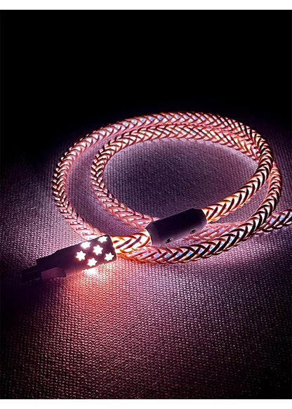 Basic overall luminous single-crystal copper mechanical keyboard customized manual data cable, luminous data cable