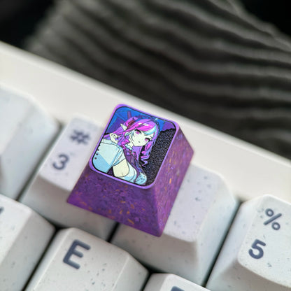 Zenless Zone Zero, Vivian Banshee, 1U titanium alloy personalized keycaps, anime, gaming, cultural and creative peripheral products, mechanical keyboard decoration keycaps