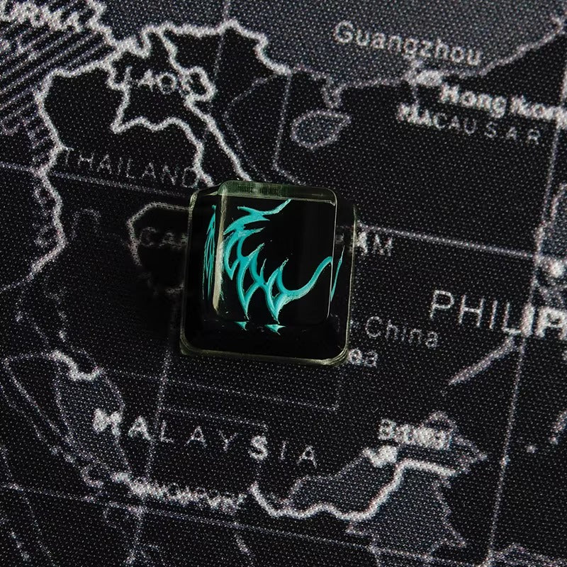 World of Warcraft series, Collection of Skill Symbols crystal resin artisankeycaps, game culture creative peripheral resin decorative keycaps