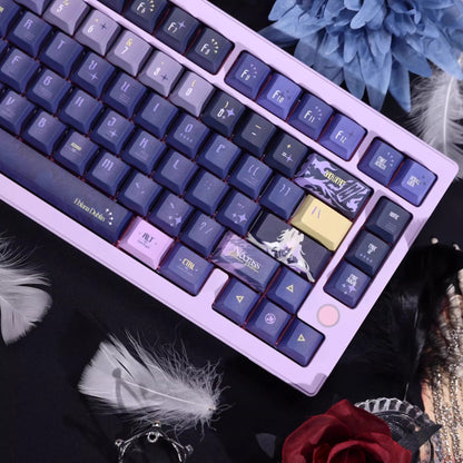 Arknights series, Eblana theme, custom set personalized keycap series, PBT material, compatible with 61/64/68/75/84/87/104 mechanical keyboard keycap set