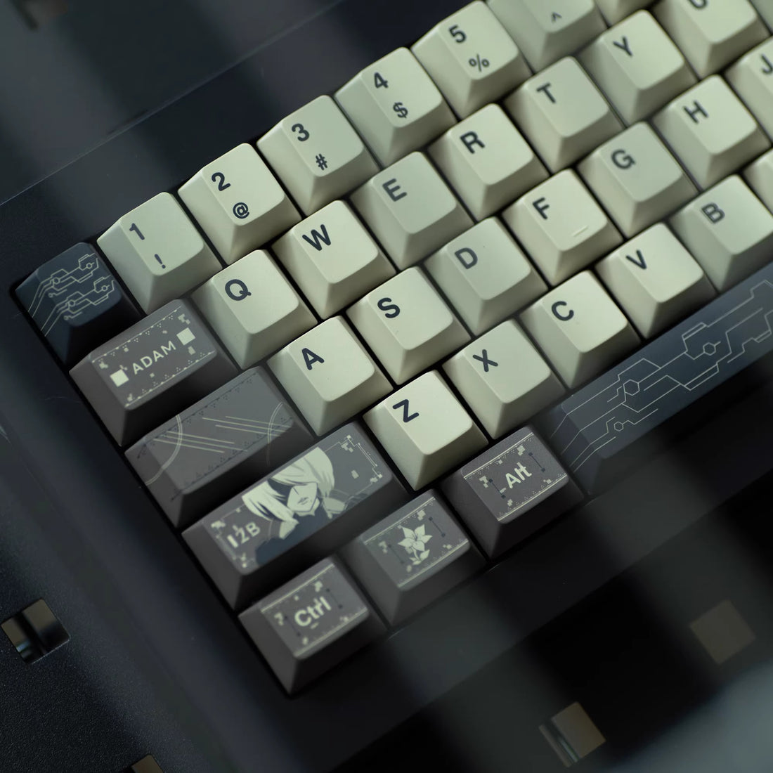 NieR: Automata theme, PBT material, sublimation， Personalized keycap set, original factory height mechanical keyboard decorative keycap set