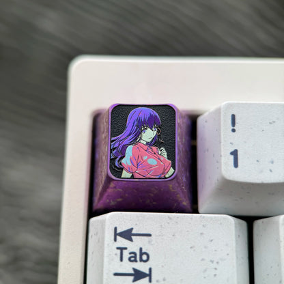 Fate/stay night, Matou Sakura, 1U titanium alloy personalized keycap, anime and game culture creative original factory highly decorative keycap
