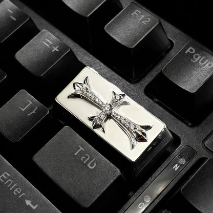 CH style, Metal retro patterned personalized keycaps, trendy and fashionable with decorative keycaps