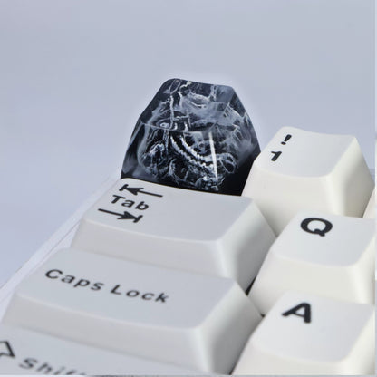 Ink wash style, crystal resin personalized keycaps, classical style resin handmade decorative keycaps