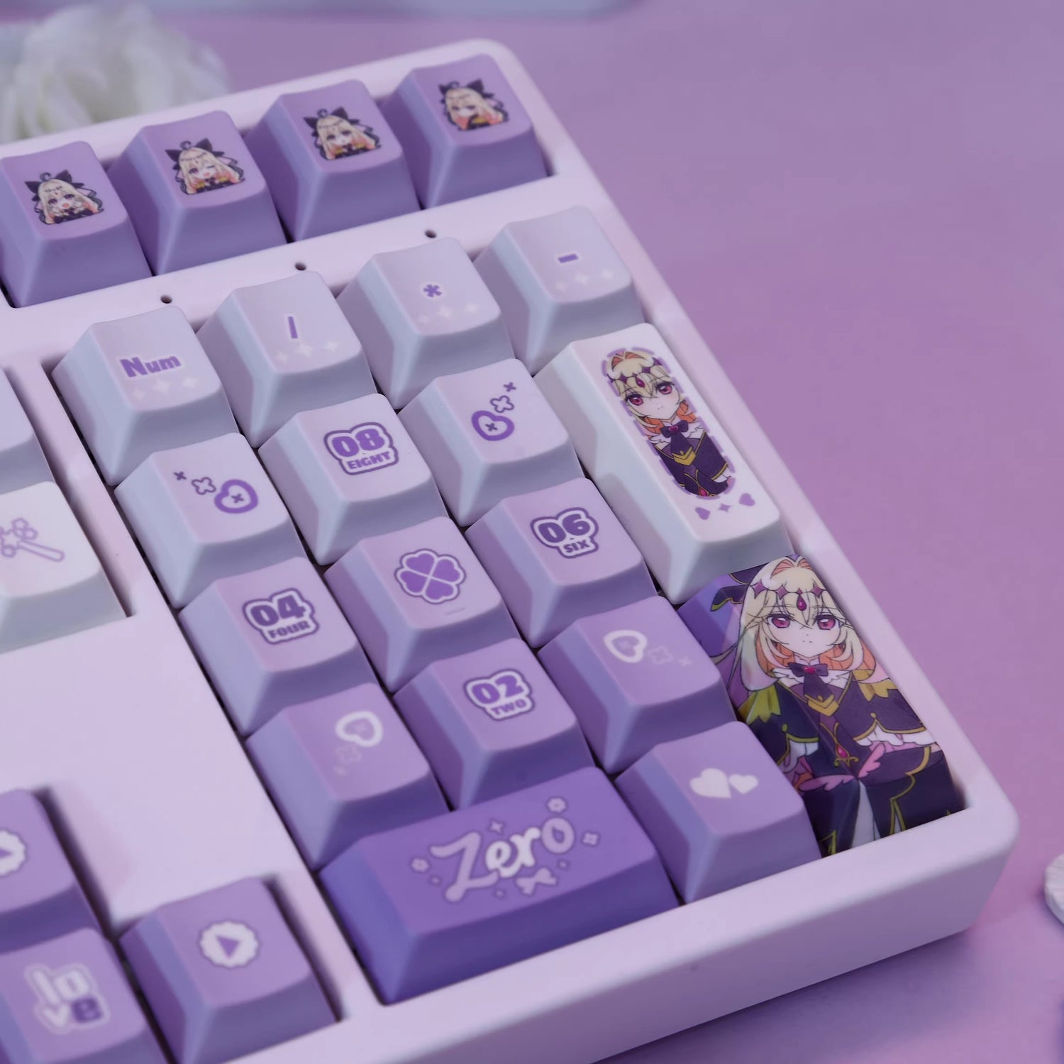 Star Detective Precure! Cure Arcana Shadow Theme Design Keycap, Decorative Keycap Set PBT anime Animation Keycap Mechanical Keyboard Personalized Keycap