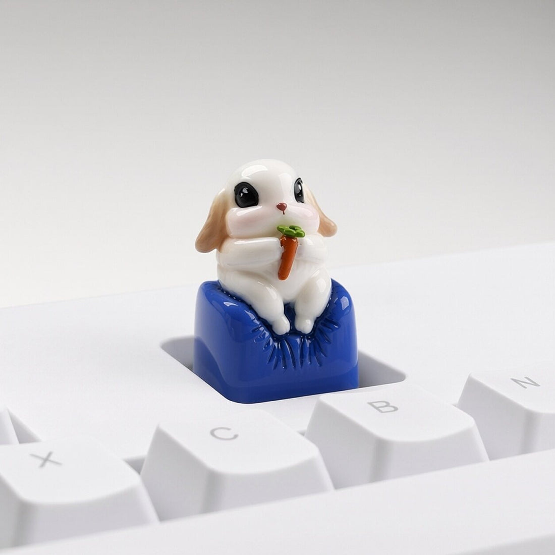Original design rabbit sofa, clay keycap mechanical keyboard, personalized keycap customization, handmade creative gift
