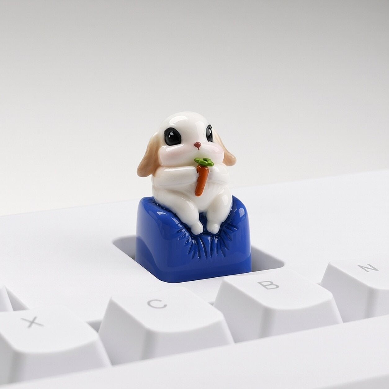 Original design rabbit sofa, clay keycap mechanical keyboard, personalized keycap customization, handmade creative gift