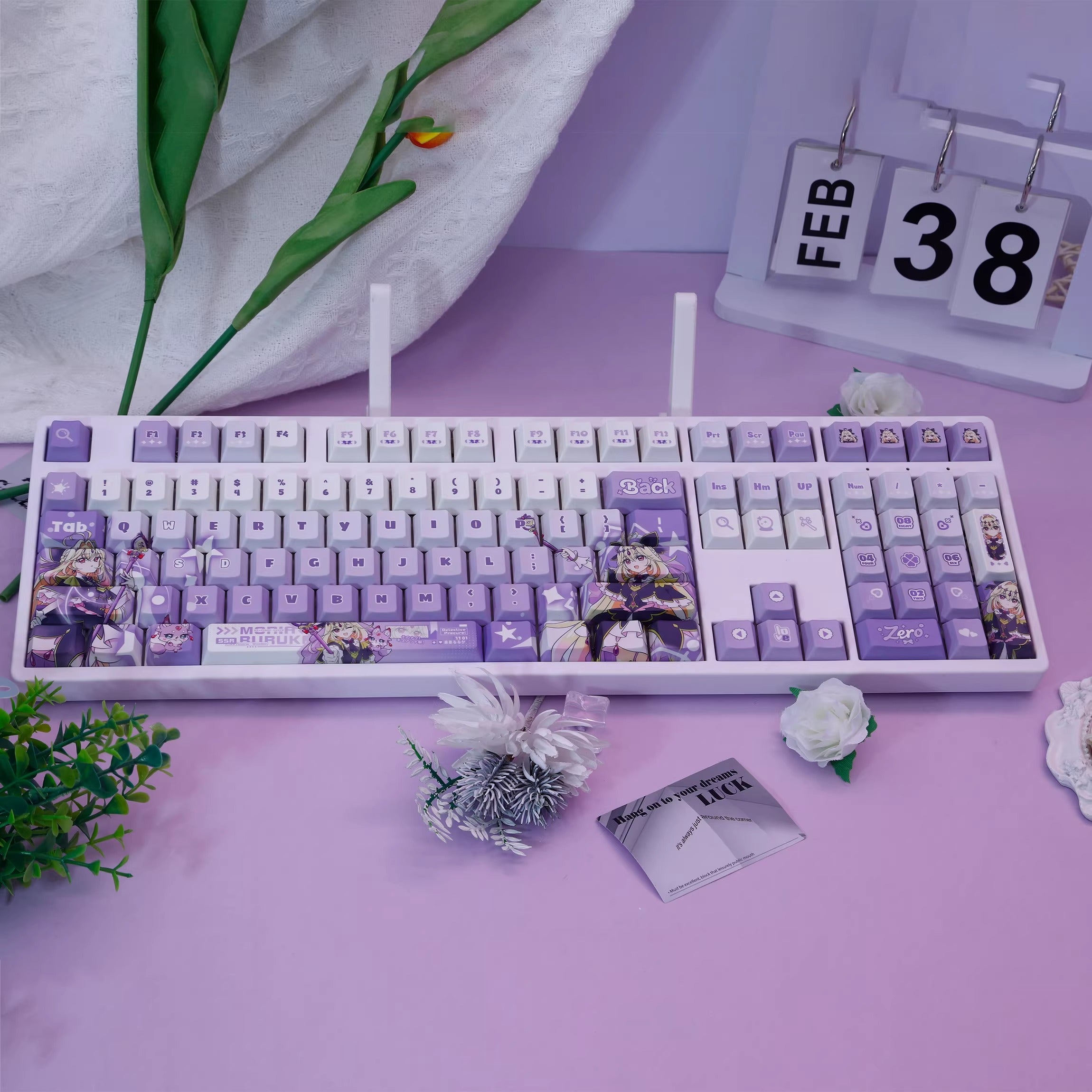 Star Detective Precure! Cure Arcana Shadow Theme Design Keycap, Decorative Keycap Set PBT anime Animation Keycap Mechanical Keyboard Personalized Keycap
