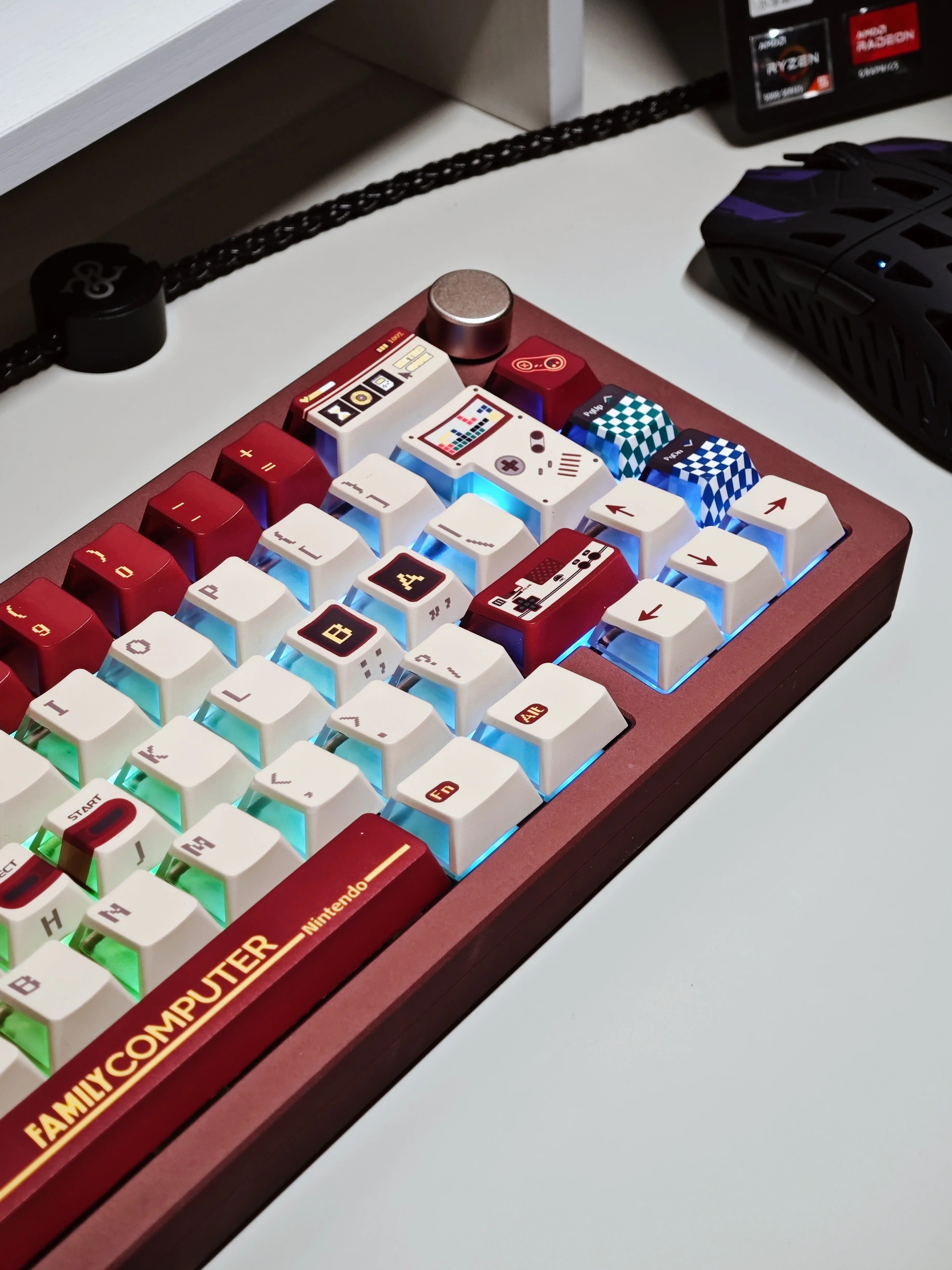 Childhood Memories Series, FC game console retro game console theme personalized keycap design, PBT material customized set keycap decoration keycap