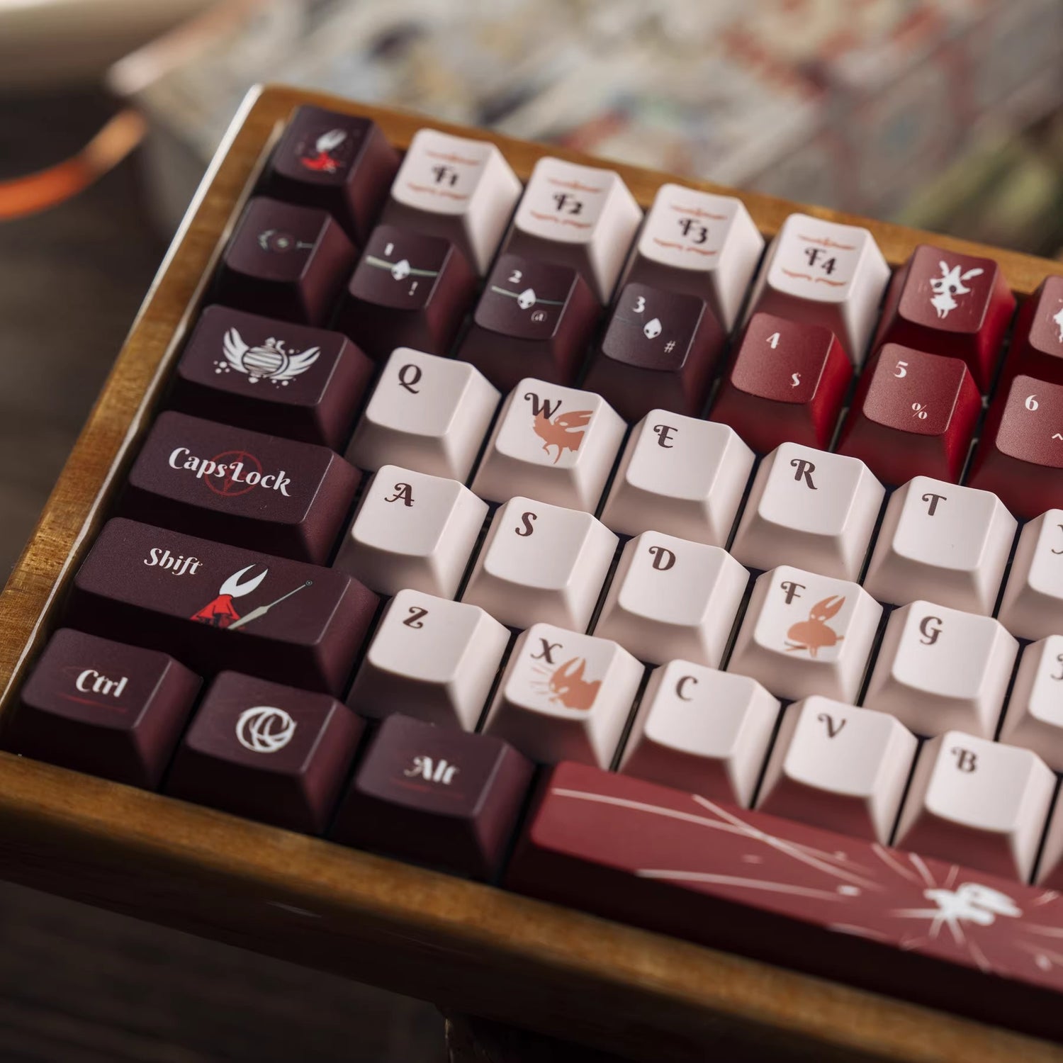 The Hollow Knight theme, PBT material, sublimation， Personalized keycap set, original factory height mechanical keyboard decorative keycap set