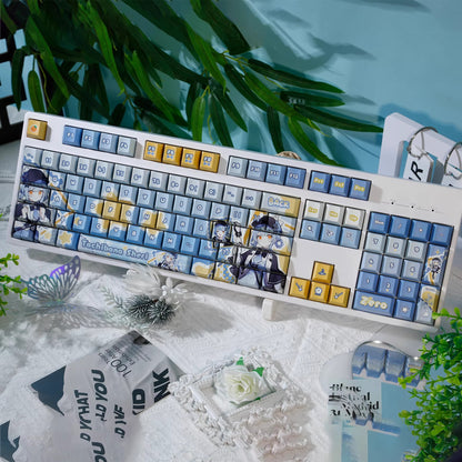 Magical Girl Witch Trial， Tachibana Sherii theme design keycap, decorative keycap set PBT anime animation keycap mechanical keyboard personalized keycap set, suitable for 61/64/68/75/84/87/104 key mechanical keyboards