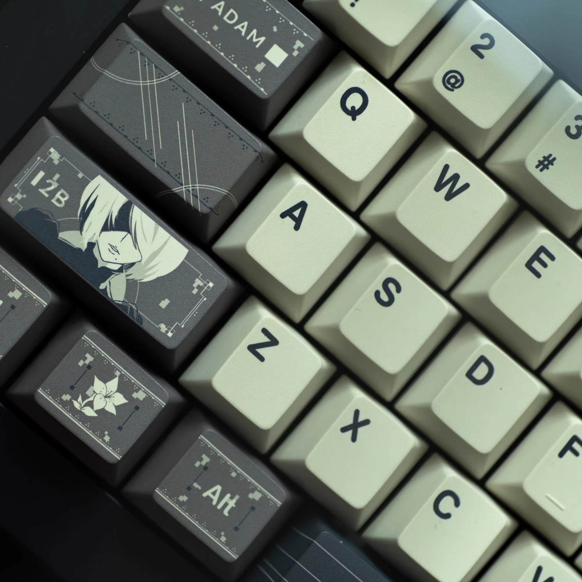 NieR: Automata theme, PBT material, sublimation， Personalized keycap set, original factory height mechanical keyboard decorative keycap set